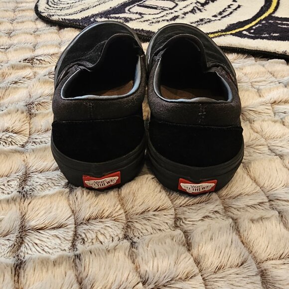 Vans Slip On Sneaker Black Shoes with Elastic Panels Black Size 8.5 - Picture 5 of 6